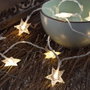 Decorative Lightning Guirlande lumineuse à piles avec étoiles, blanc froid, 10 LED, 1,30 m
