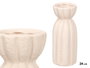 GIFTDECOR Jarrón Sahara Rayas Anchas Blanco Mediano