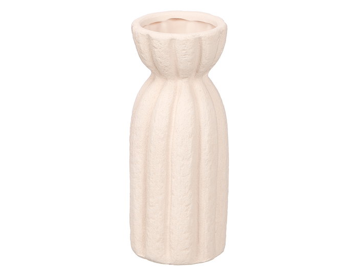 GIFTDECOR Jarrón Sahara Rayas Anchas Blanco Mediano GIFTDECOR Jarrón Sahara Rayas Anchas Blanco Mediano