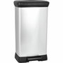 Curver Poubelle à Pédale Aspect Métal 50 L