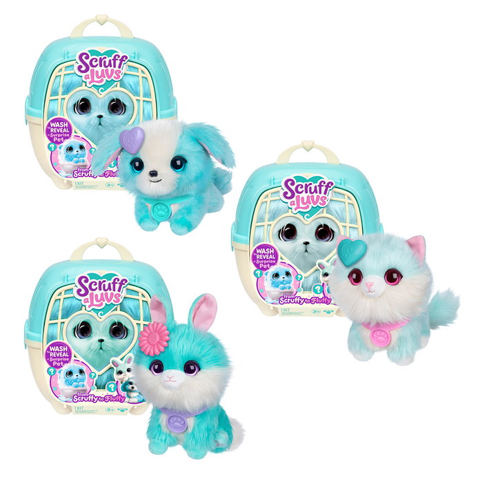 Scruff A Luvs Animaux en peluche - Boule de poils - Bleu Scruff A Luvs Animaux en peluche - Boule de poils - Bleu