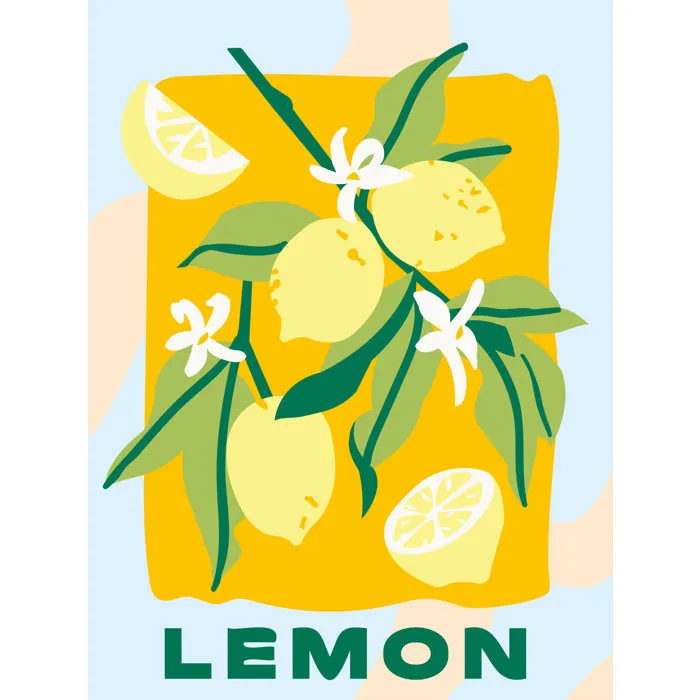 Ravensburger CréArt - Peinture par numéros adulte 'Lemon' - Tableau déco 18 x 24 cm avec 7 pots peinture acrylique