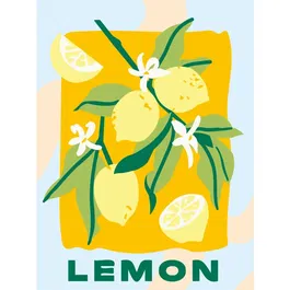 Ravensburger CréArt - Peinture par numéros adulte 'Lemon' - Tableau déco 18 x 24 cm avec 7 pots peinture acrylique