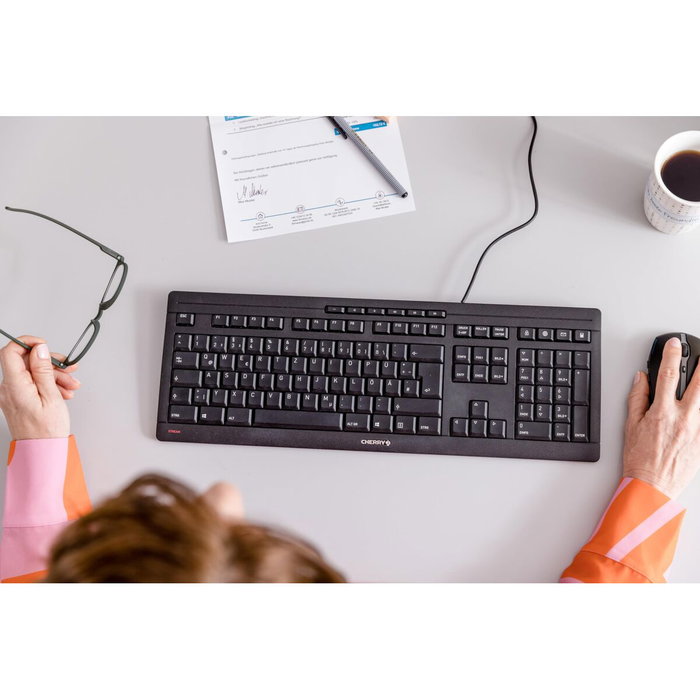 Clavier Cherry JK-8500GB-2 Noir Espagnol Qwerty QWERTY Qwerty UK