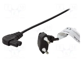 LOGILINK Câble d'alimentation H03VVH2-F 0,75m noir
