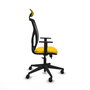 Piqueras Y Crespo Chaise de bureau Motilla, Jaune et Noir