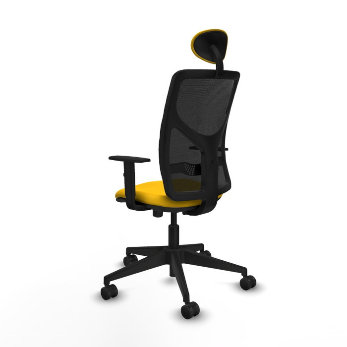 Piqueras Y Crespo Chaise de bureau Motilla, Jaune et Noir