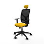 Piqueras Y Crespo Chaise de bureau Motilla, Jaune et Noir