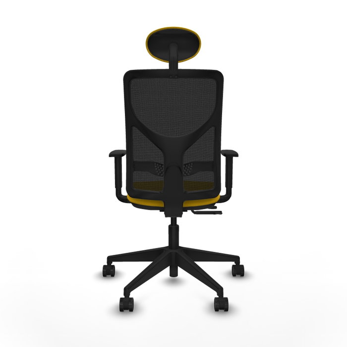 Piqueras Y Crespo Chaise de bureau Motilla, Jaune et Noir