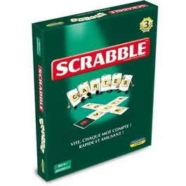 Megableu Scrabble Cartes - 3 jeux en 1 (Classique, Forfait, Rami) - Jeu de lettres et cartes portatif en français