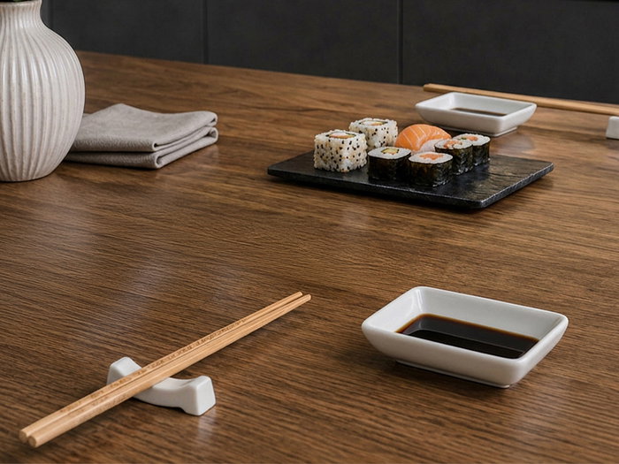 Kinvara Set Sushi Blanc 12 Pièces Porcelaine et Bambou 27 x 2 x 20 cm (Set de 12) Kinvara Set Sushi Blanc 12 Pièces Porcelaine et Bambou 27 x 2 x 20 cm (Set de 12)