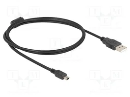 DELOCK Câble USB 2.0 de type A vers Mini B, 1m, noir