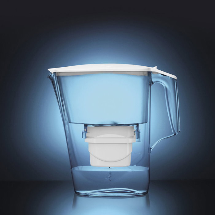Aqua Optima Carafe Filtrante Liscia Evolve 2,5 L Bicolore Plastique Mate Ergonomique Transportable Écologique