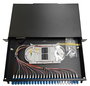 Lanview Panneau de brassage optique 19'' 24 ports LC duplex monomode, équipé de 24 adaptateurs LC, 48 pigtails et 2 cassettes de fusion