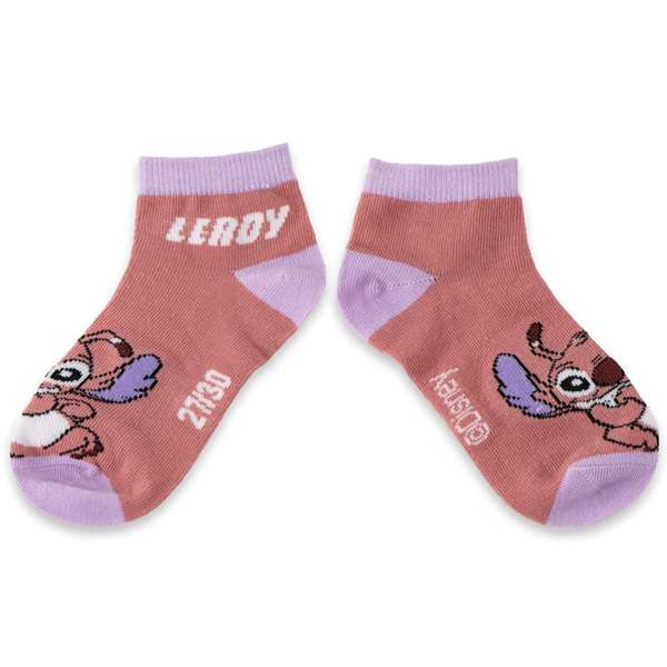 Cerdá Pack de chaussettes cheville Stitch T.23/26 - Modèles assortis - Pour pointures 23-26, à partir de 3 ans