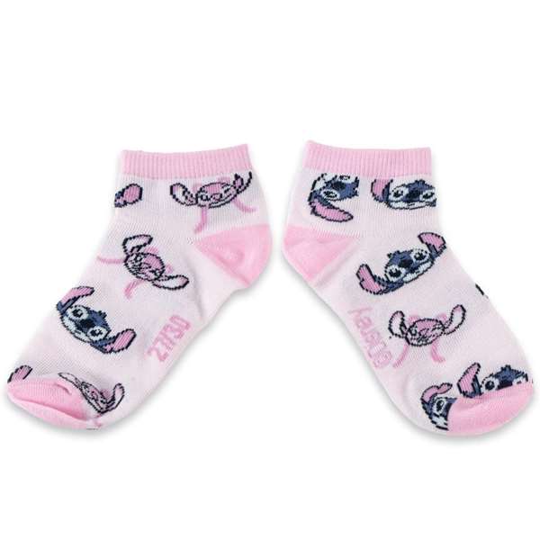 Cerdá Pack de chaussettes cheville Stitch T.23/26 - Modèles assortis - Pour pointures 23-26, à partir de 3 ans