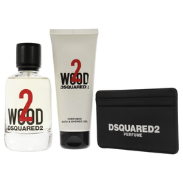 Dsquared 2 Coffret 2 Wood pour Homme avec Porte-cartes en Cuir