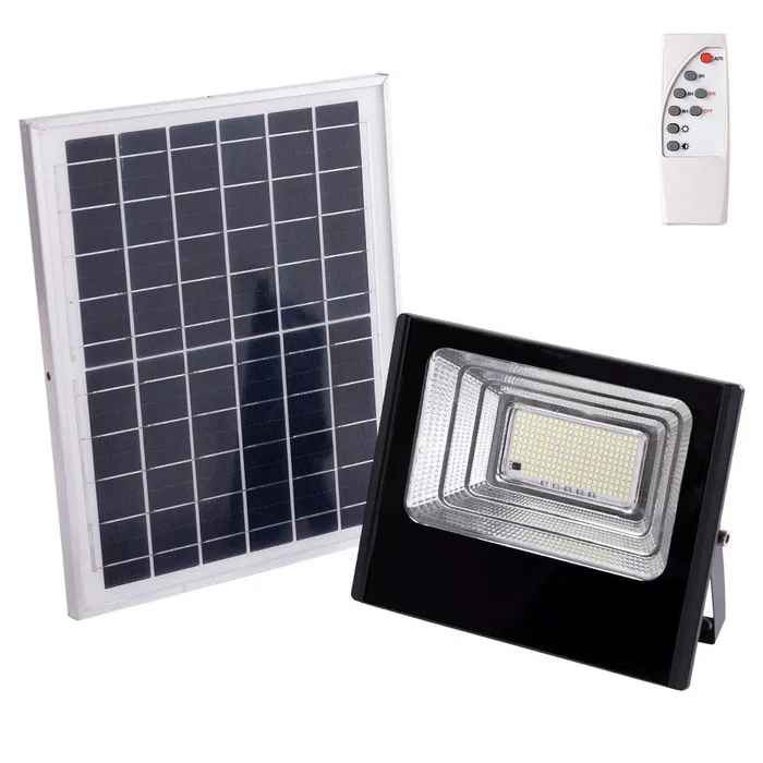 Projecteur LED Solaire 100W 6500K avec Batterie et Télécommande - HO-SOLARFL-100W-01 Projecteur LED Solaire 100W 6500K avec Batterie et Télécommande - HO-SOLARFL-100W-01