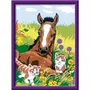 Ravensburger Kit de Peinture par Numéros CreArt Kids 25840 - Cheval et Chatons - Tableau 18x24cm avec Cadre - Dès 7 Ans