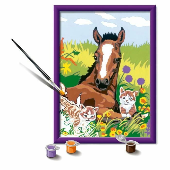 Ravensburger CreArt Kids Kit de peinture par numéros Cheval et chatons