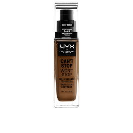 Nyx Professional Make Up CAN'T STOP WON'T STOP Fond de teint Couvrance Totale #deep sable, fini mat longue tenue 24h