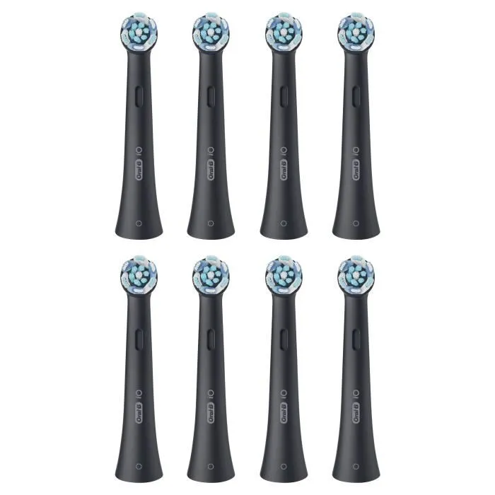 Oral-B - Brossettes de rechange iO Ultimate Clean - Pack de 8 - Noir - Pour brosse à dents électrique Oral-B iO - Élimination plaque