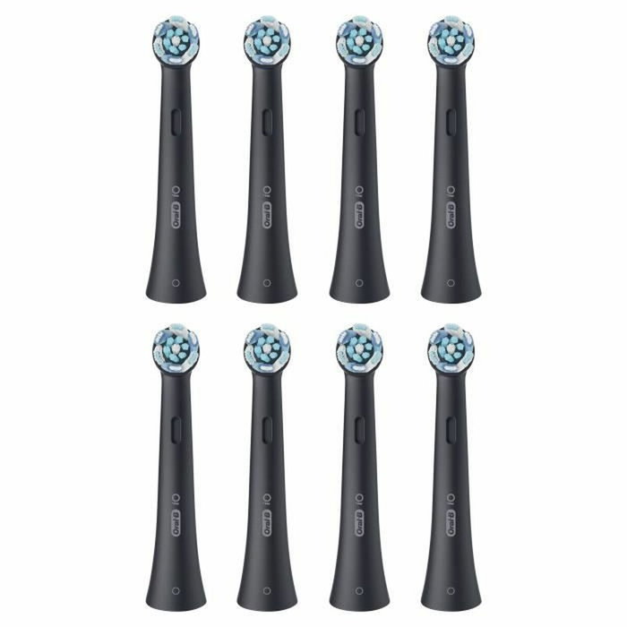 Oral-B iO Ultimate Clean Brossettes de rechange, Noir, Pack de 8