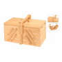 Excellent Houseware Nécessaire à couture en bois de pin, 30 x 17,5 x 19 cm