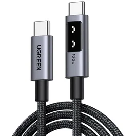 UGREEN - Câble USB-C vers USB-C Noir Nylon 100W PD 1 mètre - Charge rapide et transfert de données