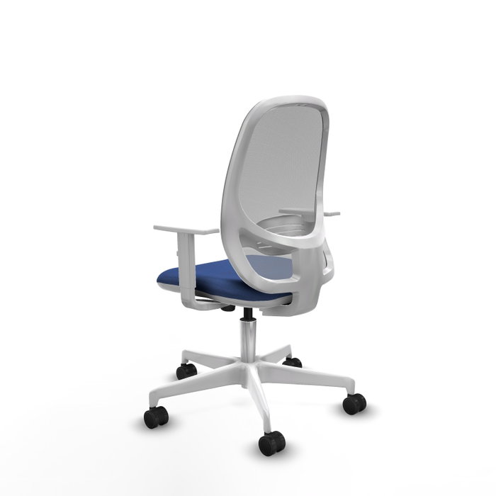 PIQUERAS Y CRESPO Chaise de Bureau Cilanco Synchro Bleu foncé avec Accoudoirs Blancs PIQUERAS Y CRESPO Chaise de Bureau Cilanco Synchro Bleu foncé avec Accoudoirs Blancs
