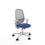 PIQUERAS Y CRESPO Chaise de Bureau Cilanco Synchro Bleu foncé avec Accoudoirs Blancs
