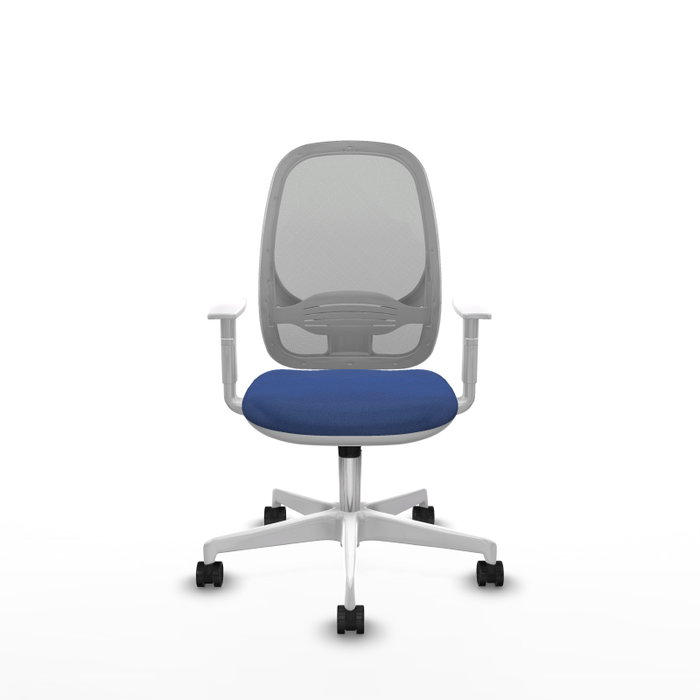PIQUERAS Y CRESPO Chaise de Bureau Cilanco Synchro Bleu foncé avec Accoudoirs Blancs PIQUERAS Y CRESPO Chaise de Bureau Cilanco Synchro Bleu foncé avec Accoudoirs Blancs
