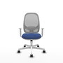 PIQUERAS Y CRESPO Chaise de Bureau Cilanco Synchro Bleu foncé avec Accoudoirs Blancs
