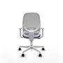PIQUERAS Y CRESPO Chaise de Bureau Cilanco Synchro Bleu foncé avec Accoudoirs Blancs
