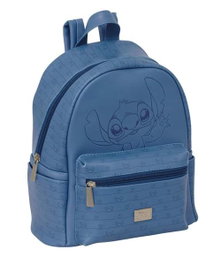 Safta Mini Sac à Dos Teen Stitch Bleu 24x28x12cm