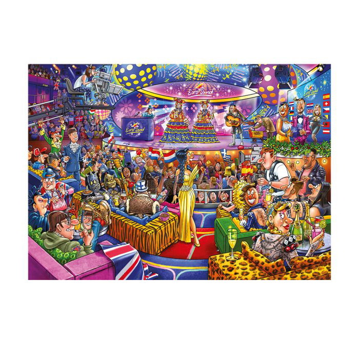 Jumbo Spiele Wasgij Mystery 25 Eurosound Contest Puzzle 1000 pièces, Ref. 1110100019
