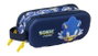 Safta Portatodo City Double 3D Sonic, Boîte de Rangement 21x8x6 cm, Recommandé à Partir de 3 Ans