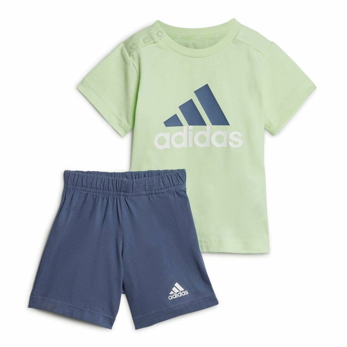 Ensemble de Sport pour Bébé Adidas Bl Cotton Set Infantil Bleu Vert clair