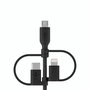 Belkin BOOST Charge Câble Universel USB-A vers Lightning/Micro/USB-C 1m Noir
