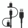 Belkin BOOST Charge Câble Universel USB-A vers Lightning/Micro/USB-C 1m Noir