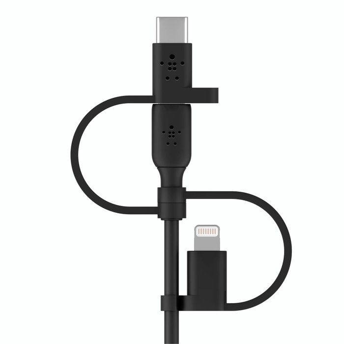 Belkin BOOST Charge Câble Universel USB-A vers Lightning/Micro/USB-C 1m Noir Belkin BOOST Charge Câble Universel USB-A vers Lightning/Micro/USB-C 1m Noir