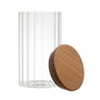 Home Deco Factory Bocal en verre avec couvercle en acacia 700 ml