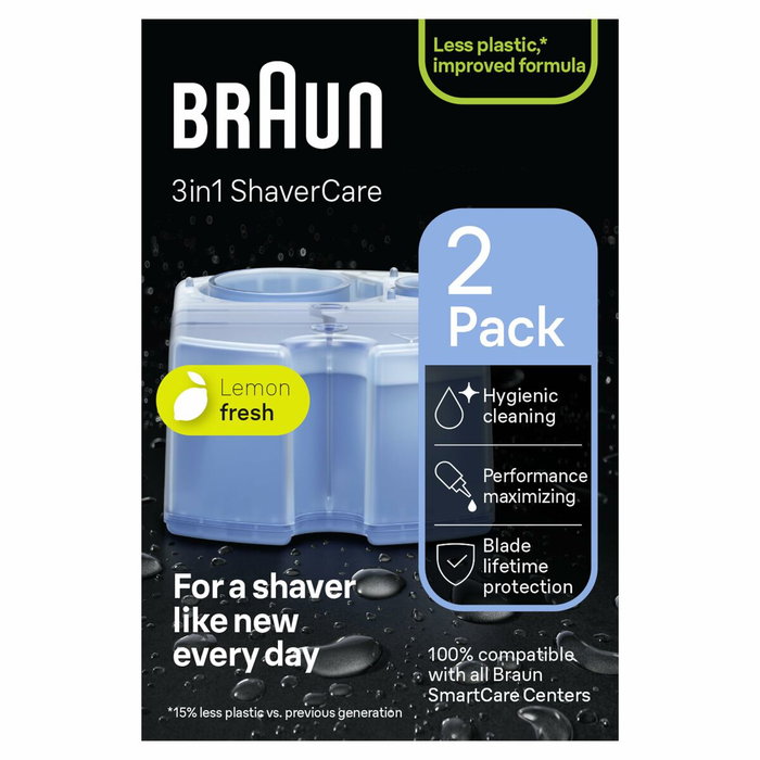 Braun CCR2 Cartouches de nettoyage pour station SmartCare, Pack de 2