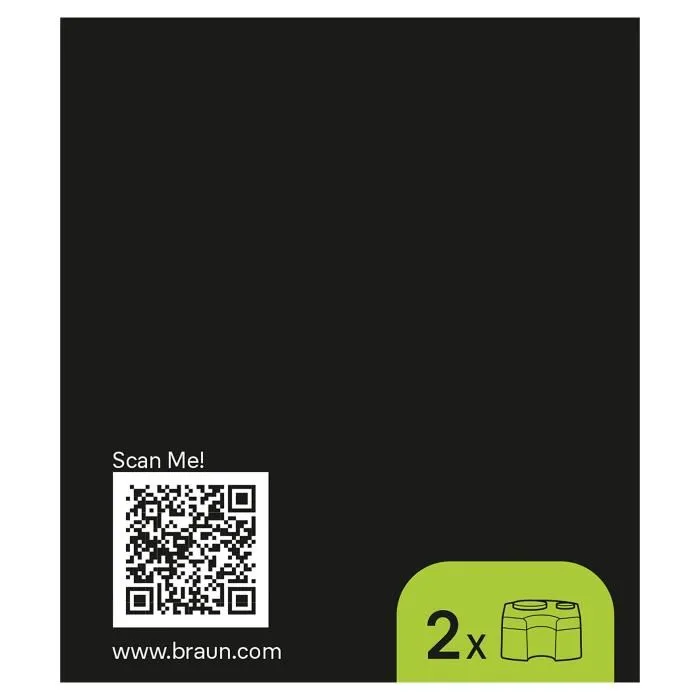 Braun CCR2 - Pack de 2 recharges de nettoyage et de rafraîchissement pour station SmartCare - Cartouches Clean & Renew