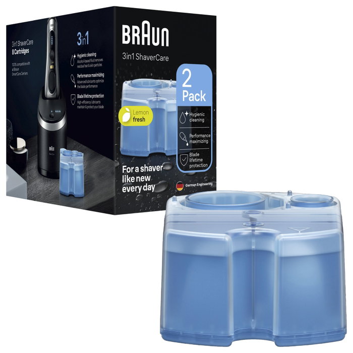 Braun CCR2 Recharges Clean & Renew pour station SmartCare - Pack de 2 Braun CCR2 Recharges Clean & Renew pour station SmartCare - Pack de 2