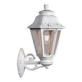 Fumagalli Bisso/Anna Applique murale avec bras, blanc, résine, IP55, E27, 220 x 275 x 450 mm