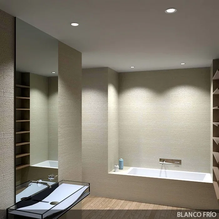 Downlight LED 15W 1350Lm 6000K IP65 Salles de bain/Cuisines 50.000H [SL-DLFS03-15W-CW]