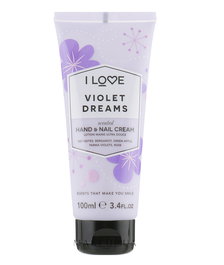 I Love, Signature Collection, Crème Hydratante pour les Mains et Ongles Rêves Violets, 100 ml