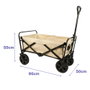 Marbueno 10477 Chariot Multiusos Pliable en Acier 150 kg Beige pour Jardin, Plage et Camping 86x50x59 cm