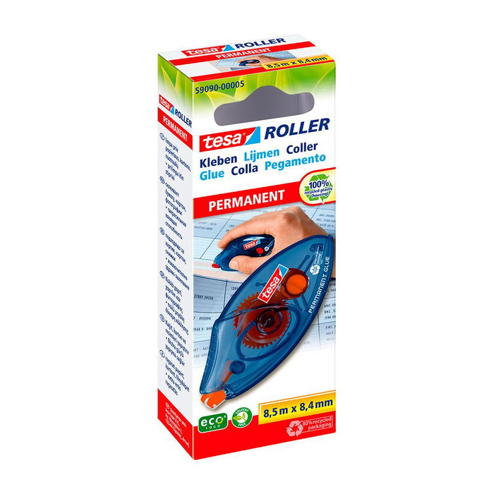 Tesa Adhésif écologique permanent roller jetable 8,4 mm x 8,50 m Tesa Adhésif écologique permanent roller jetable 8,4 mm x 8,50 m